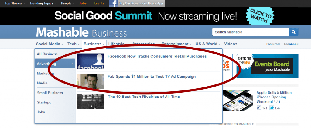 Mashable Advertising Stories