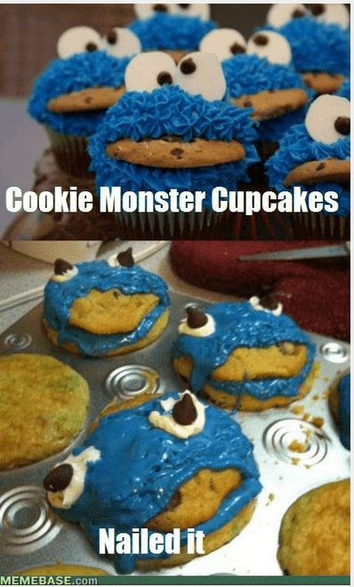 Cookie Monster Cupcakes