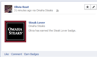 Omaha Steaks Badge