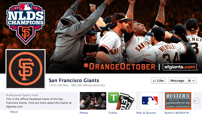 San Francisco Giants Facebook
