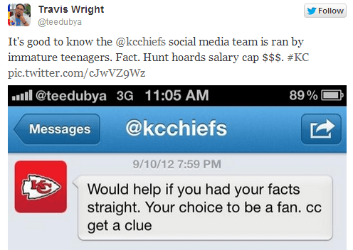 Chiefs Twitter Mistakes