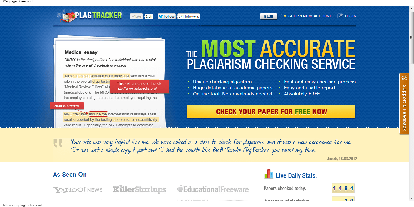 Plagiarism Checker