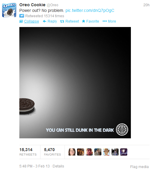 Oreo Tweet Super Bowl