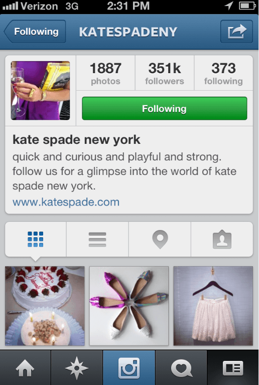 Instagram Kate Spade New York