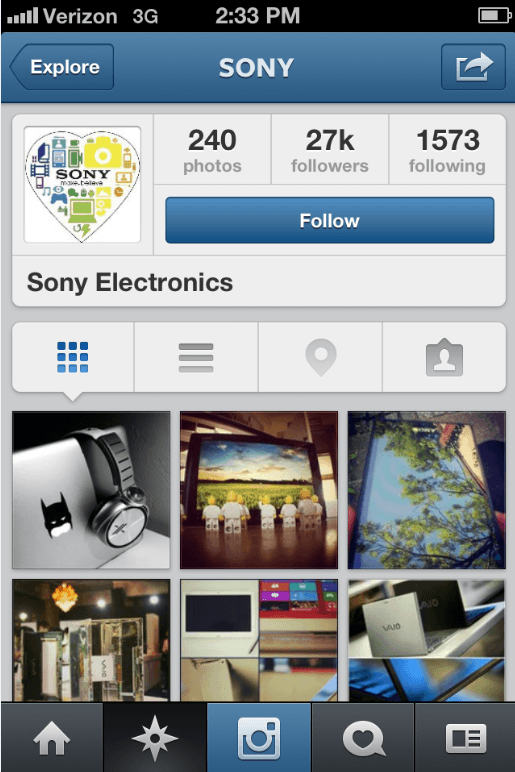 Instagram Sony