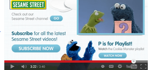 Sesame Street YouTube Ad