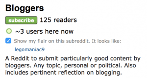 Bloggers Subreddit