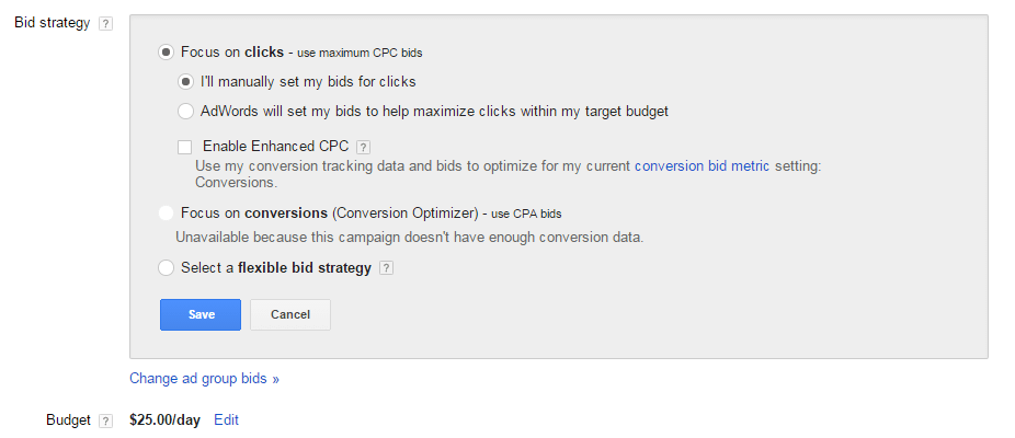 AdWords Bid Strategy
