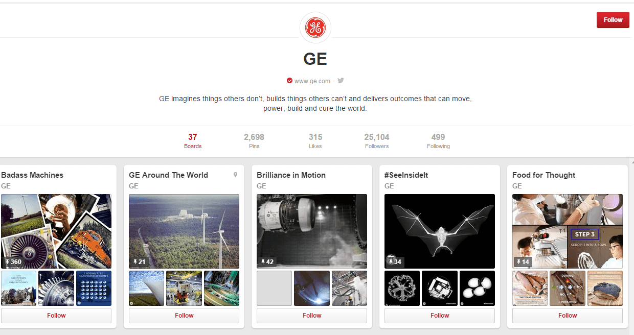 GE Pinterest