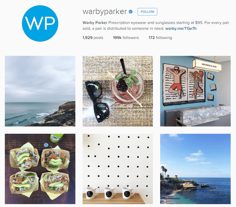 Warby Parker Instagram