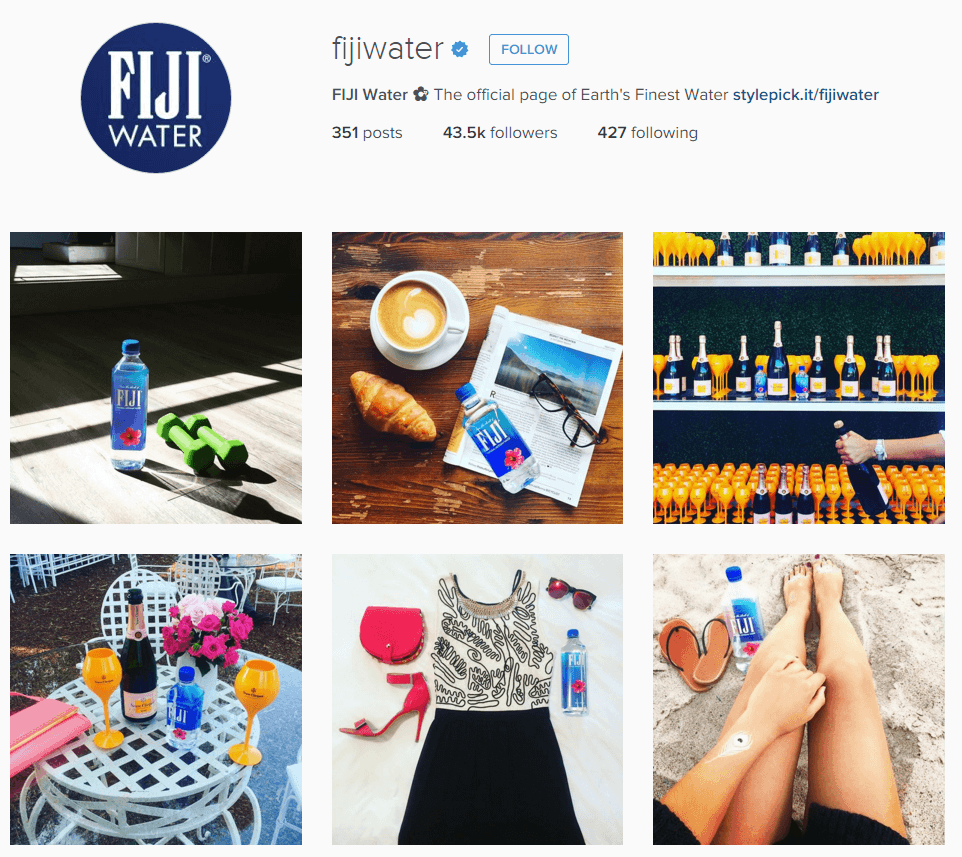 FIJI Water Instagram