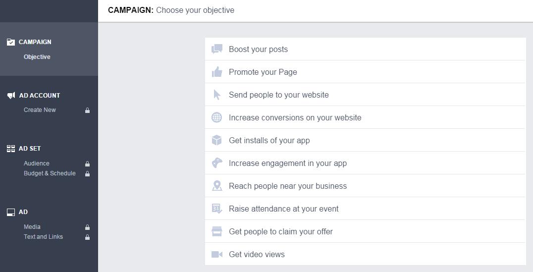 Ads Manager Facebook Ad Choose Objective