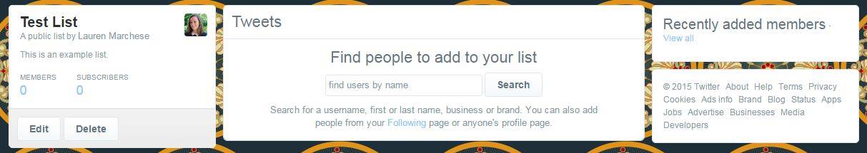 Twitter Lists add People Users