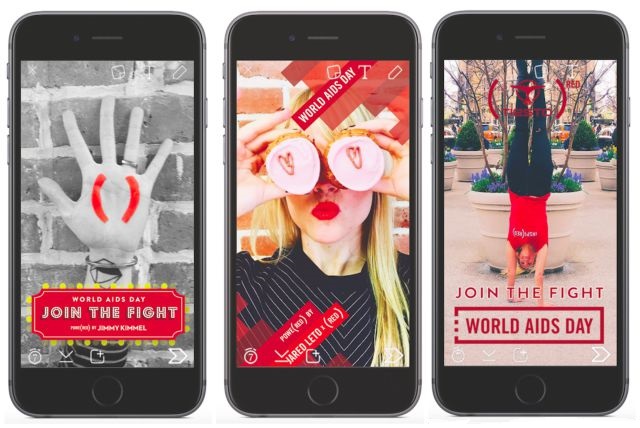 Snapchat Product Red AIDS Research Fundraising