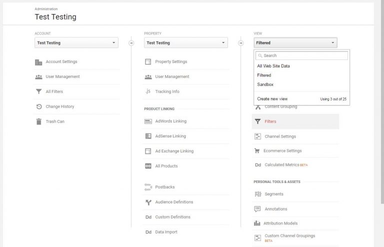 Adding Views in Google Analytics