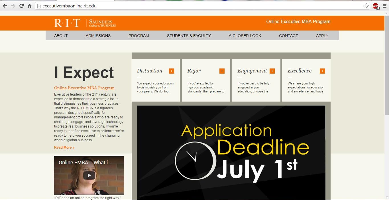 RIT MBA Homepage