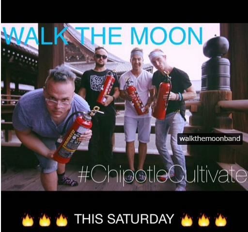 Walk The Moon Chipotle Snapchat