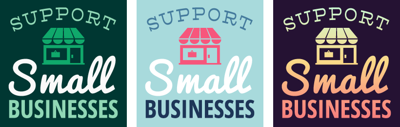 Free Support Small Businesses Social Media Graphics