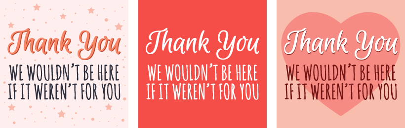 Free Thank You! Social Media Graphics